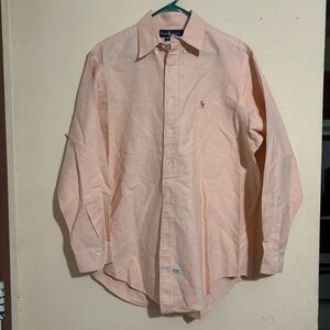 Ralph Lauren Long Sleeve Dress Shirt sz 16 1/2-34 light peach color 100% cotton